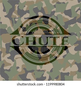 Chute on camouflage texture