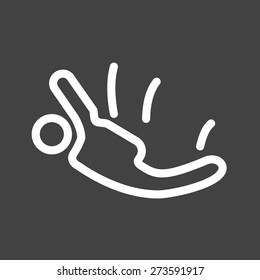 Chute, parachute, skydiver, skydiving icon vector image. Can also be used for sports, fitness, recreation. Suitable for web apps, mobile apps and print media.