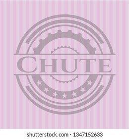 Chute pink emblem. Retro