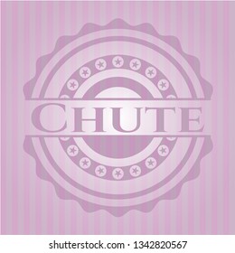 Chute realistic pink emblem