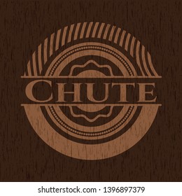 Chute wood emblem. Retro. Vector Illustration.