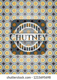 Chutney arabesque emblem. arabic decoration.