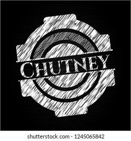 Chutney on chalkboard