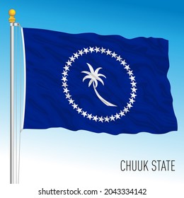 Chuuk State Flag Micronesia Vector Illustration Stock Vector Royalty   Chuuk State Flag Micronesia Vector 260nw 2043334142 