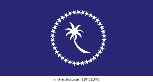 Chuuuk State, Fahne Mikronesien, Vektorsymbol