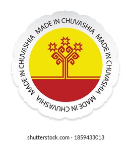 Chuvashia Flag .Made in Chuvashia a white background. Vector