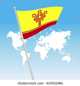 Chuvashia Flag. waving flag