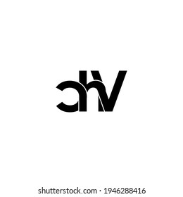 diseño original del logotipo del monograma de la letra chv