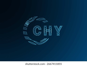 Diseño de Vector de logotipo de letra baja poli CHY. Diseño de logotipo de poliéster inferior CHY. Diseño único del logotipo de baja poli de CHY.