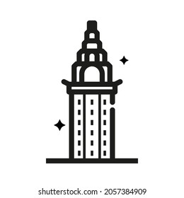 Chysler Building, United States America Landmark icon vector illustration