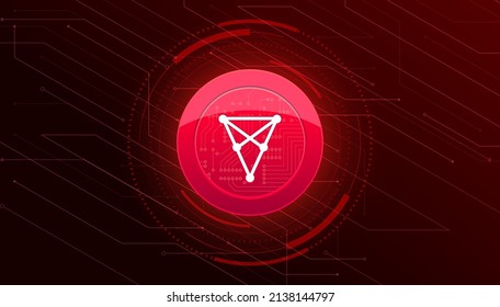 Fondo del banner del concepto de criptografía de moneda CHZ.