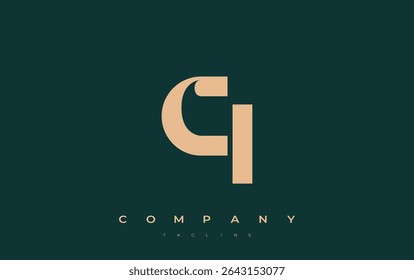CI Abstract Geometric Logo Design. Modern and elegant logo design with simplistic typography elements, showcasing branding excellence.