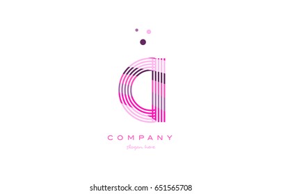 ci c i alphabet letter logo pink purple line font creative text dots company vector icon design template