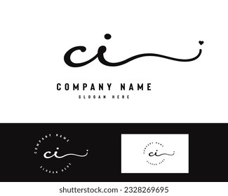 CI C I initial letter handwriting and signature logo