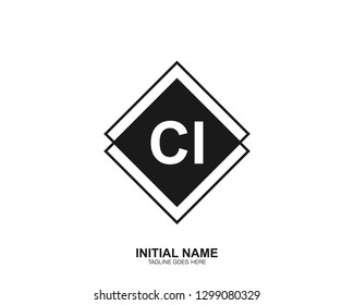 CI C I Initial logo letter with minimalist concept vector