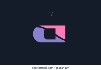 ci c i pink blue magenta alphabet letter logo purple font creative text dots company vector icon design template