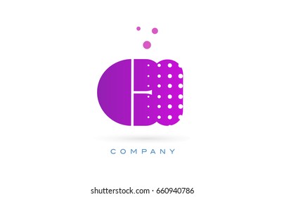 ci c i pink dots dotted letter logo alphabet creative company vector icon design template