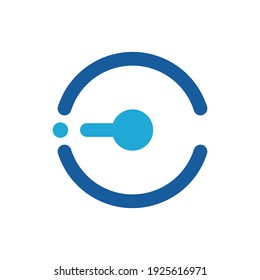 CI circle letter logo design