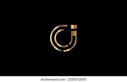 Monograma con logotipo de CI, IC, letras abstractas