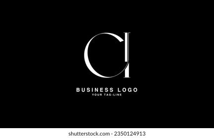 CI, IC, Monogramm für abstrakte Buchstaben des Logos