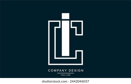 CI, IC Letras abstractas Logo Monograma Diseño Icono Fuente