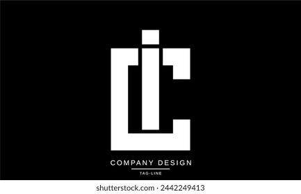 CI, IC Abstract Lettres Logo Monogramme Police Icône Création