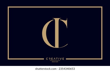CI or IC Alphabet letters Logo Monogram