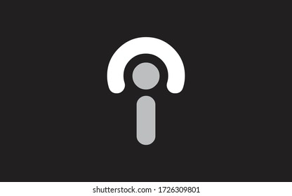 ci oder ic Letter Initial Logo Design, Vector Template