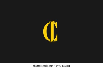 CI, IC Letter Logo Design with Creative Modern Trendy Typography