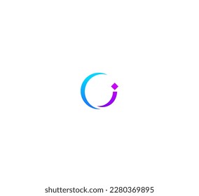 Logo de CI, IC Letters con un diseño minimalista. Cartas con diseño elegante, sencillo y de dos letras.