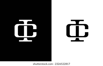 CI IC logo icon design template elements