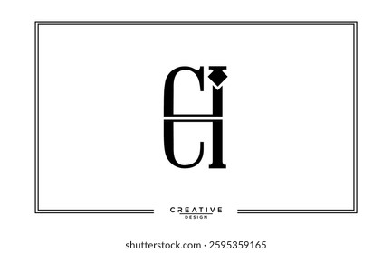 CI, IC,C , I, Abstract Letters Logo Monogram