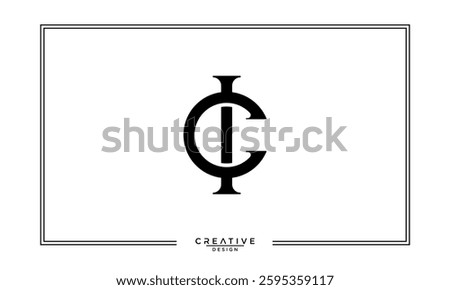 CI, IC,C , I, Abstract Letters Logo Monogram