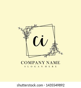 CI Initial beauty floral logo template