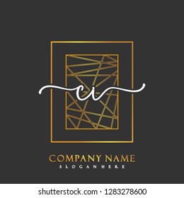 CI Initial Handwriting logo template vector