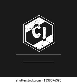 CI  Initial Handwriting logo template vector