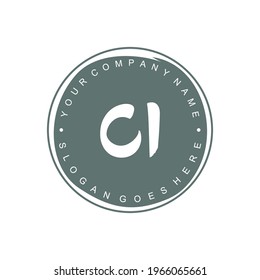 CI Initial logo Branding Brush wedding business