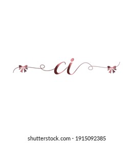 CI Initial logo handwriting modern luxury fashion