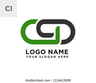 CI initial logo template vexctor