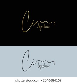 Iniciais Ci Logotipo de assinatura manuscrito. Ci Mão desenhada caligrafia vetor. Ci carta imobiliário, beleza, fotografia carta logotipo design.