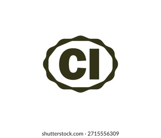 Diseño del logotipo de la letra CI. IC