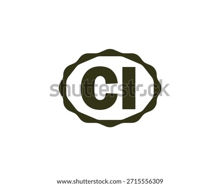 CI letter logo design. CI
