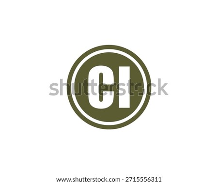 CI letter logo design. CI