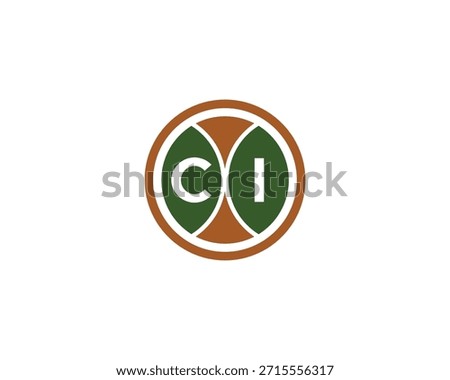 CI letter logo design. CI