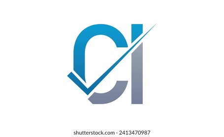 CI Letter Logo Design Template Vector. Creative initials letter CI logo concept.