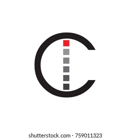 CI letter logo design vector