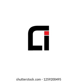 ci letter vector logo