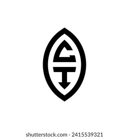 CI line geometric monogram with high quality professional design that will print well