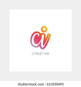 CI logo, vector. Useful as branding symbol, app icon, alphabet element, clip-art.