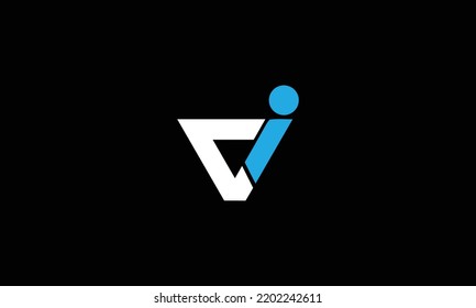  Ci Or Vi Letter Initial Logo Design, Vector Template 